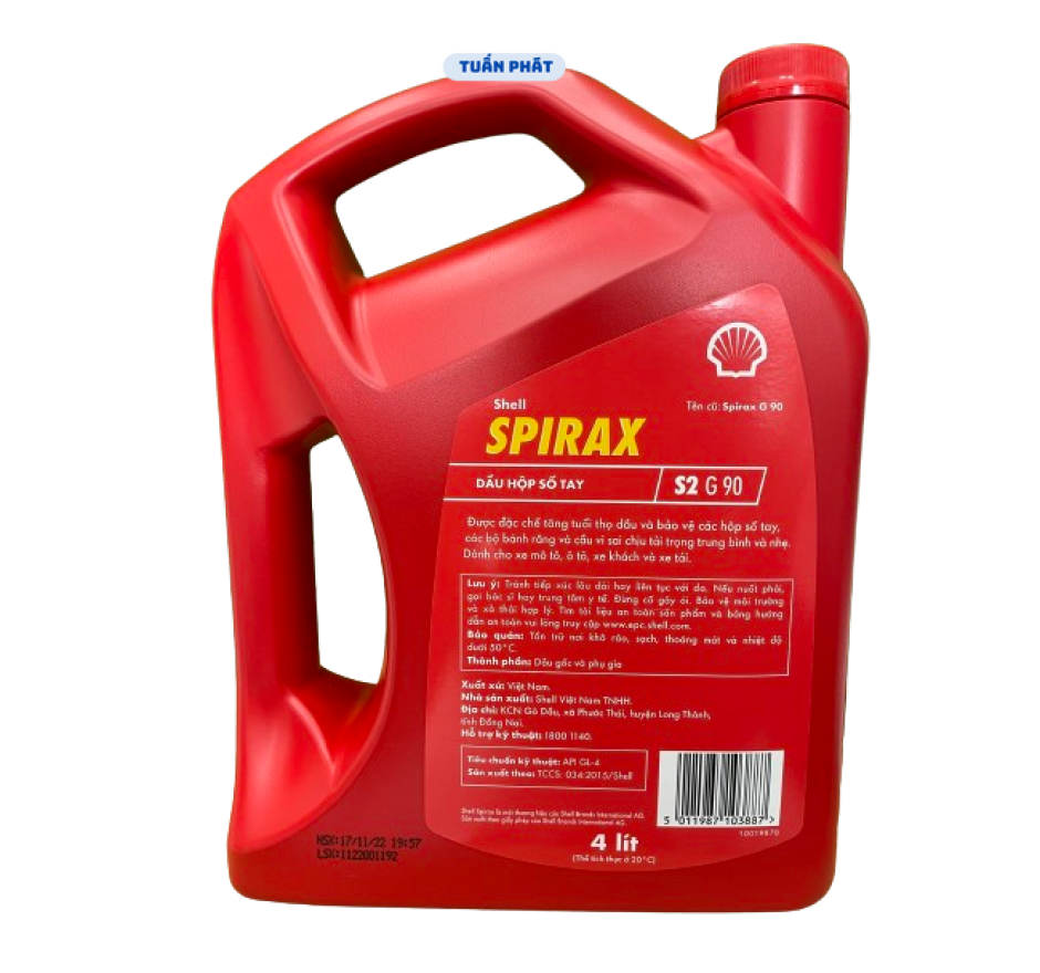Nhớt Shell Spirax S2 G90 C4 LOẠI 4 LÍT